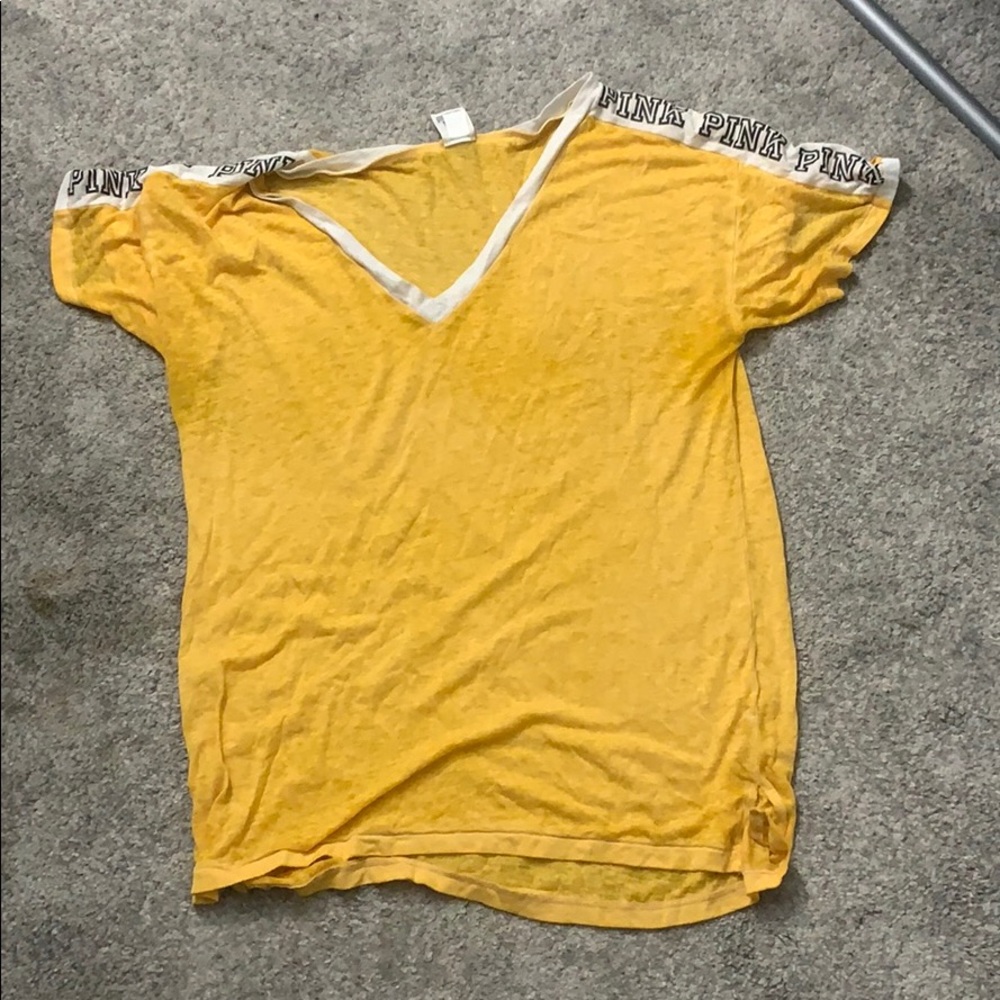 Yellow pink shirt